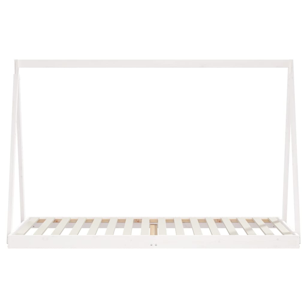 vidaXL Kids Bed Frame White 90x200 cm Solid Wood Pine