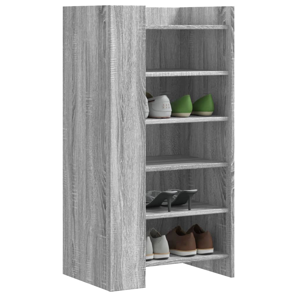 vidaXL Shoe Cabinet Grey Sonoma 52x37.5x100 cm Engineered Wood