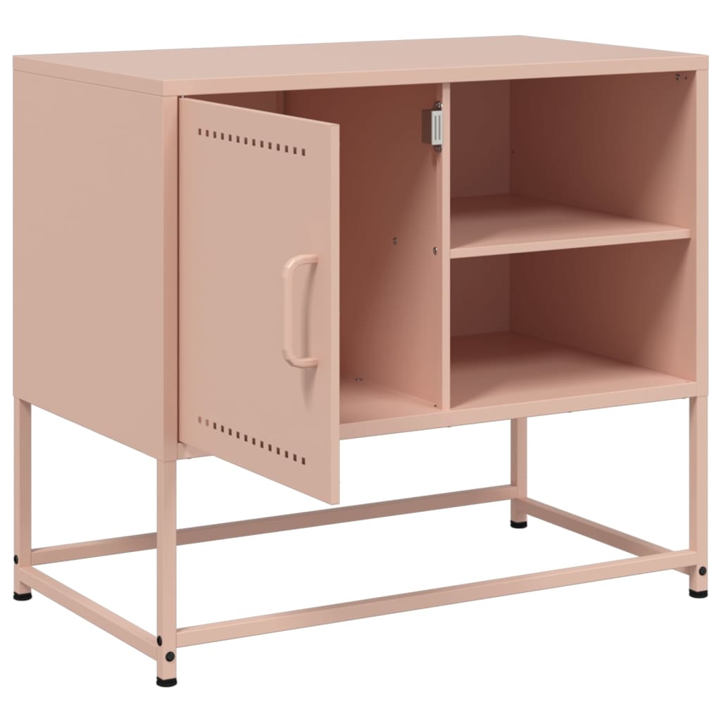 vidaXL TV Cabinet Pink 68x39x60.5 cm Steel