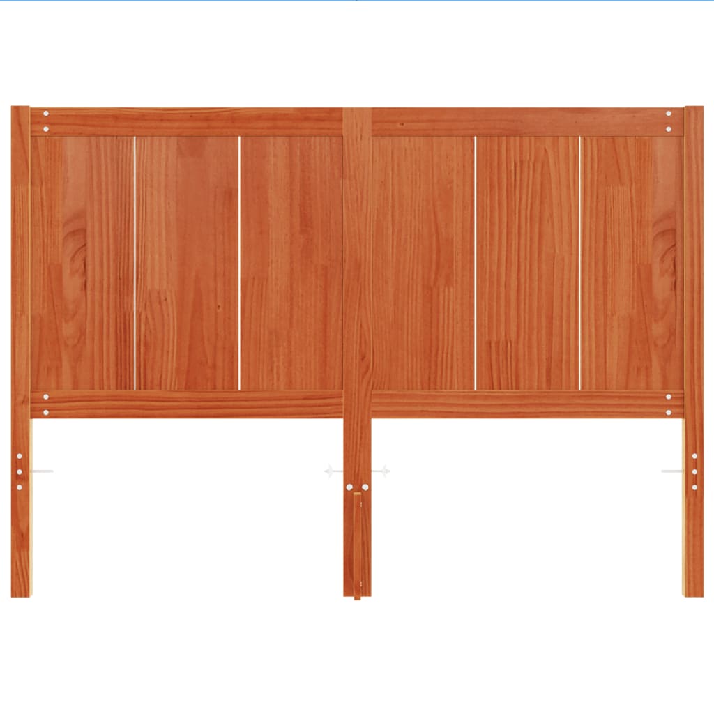 vidaXL Headboard Wax Brown 135 cm Solid Wood Pine