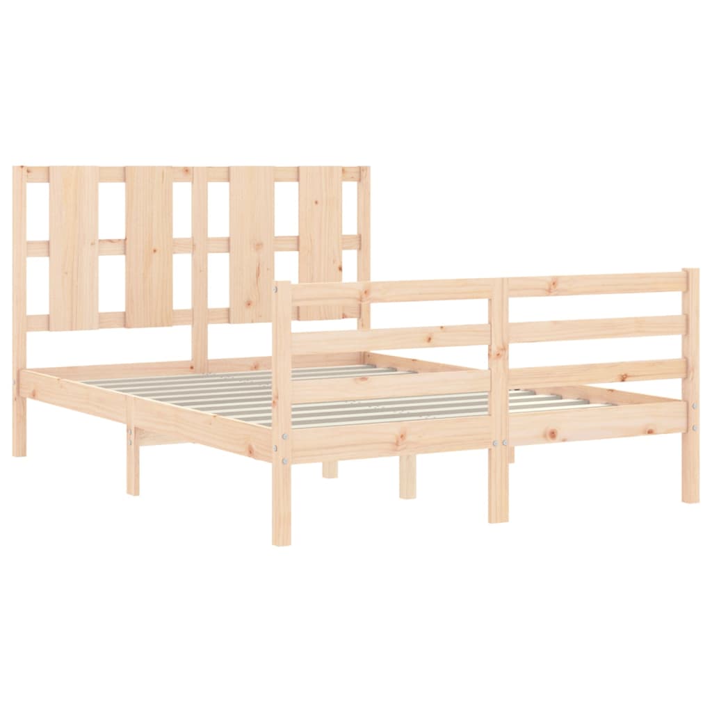 vidaXL Bed Frame without Mattress 140x190 cm Solid Wood