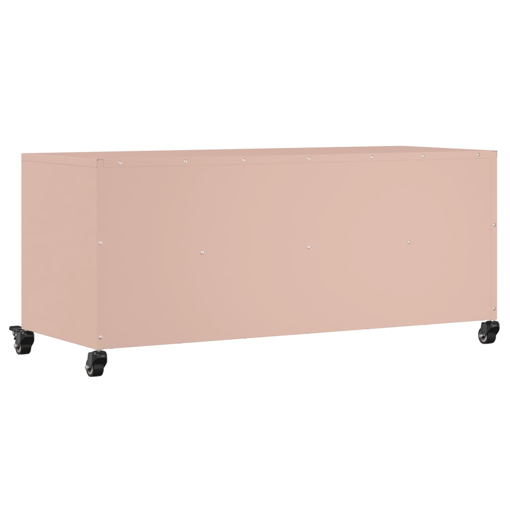 vidaXL TV Cabinet Pink 100.5x39x43.5 cm Steel