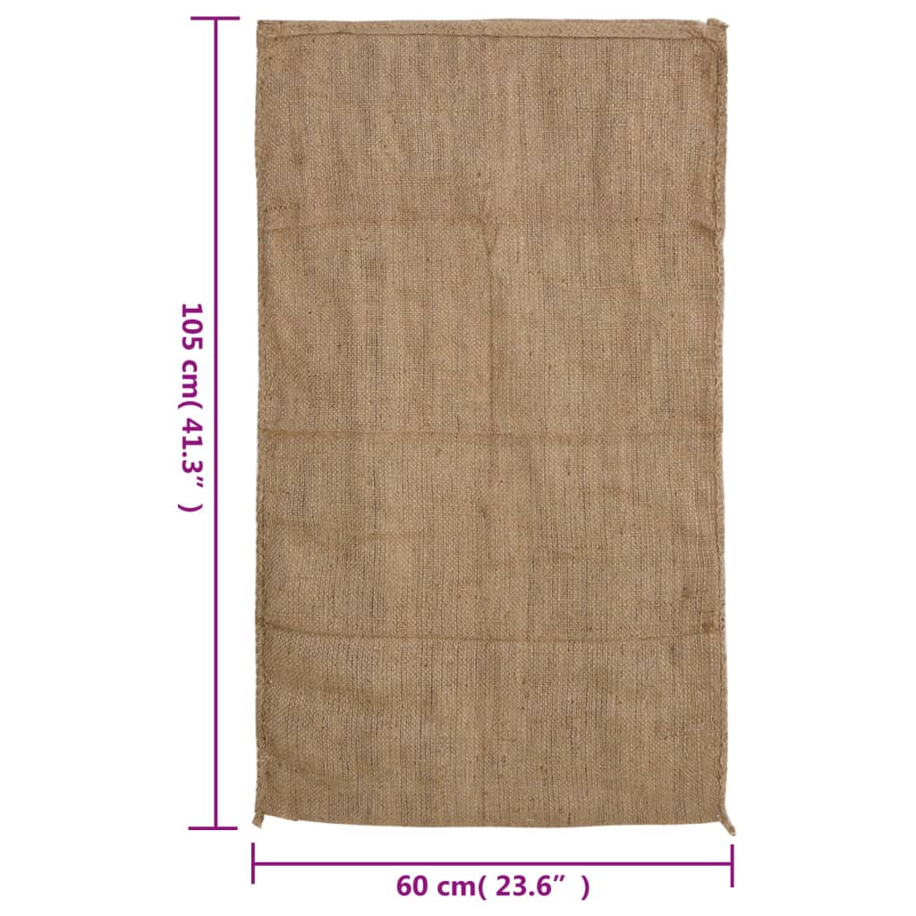 vidaXL Jute Sacks 5 pcs 60x105 cm 100% Jute 340 gsm