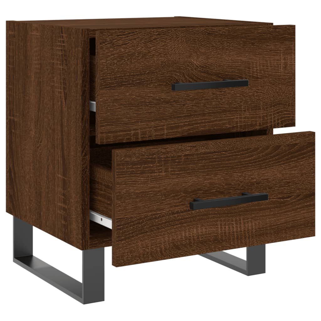 vidaXL Bedside Cabinets 2 pcs Brown Oak 40x35x47.5 cm Engineered Wood