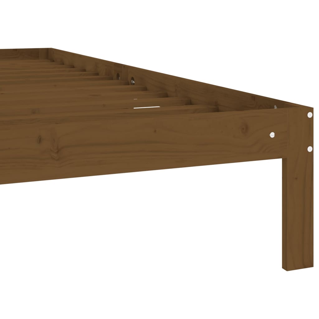 vidaXL Bed Frame without Mattress Honey Brown Solid Wood Pine 100x200 cm