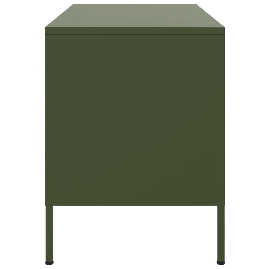 vidaXL TV Cabinet Olive Green 68x39x50.5 cm Steel