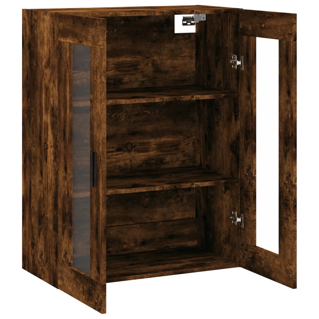 vidaXL Wall Mounted Cabinet Smoked Oak 69.5x34x90 cm