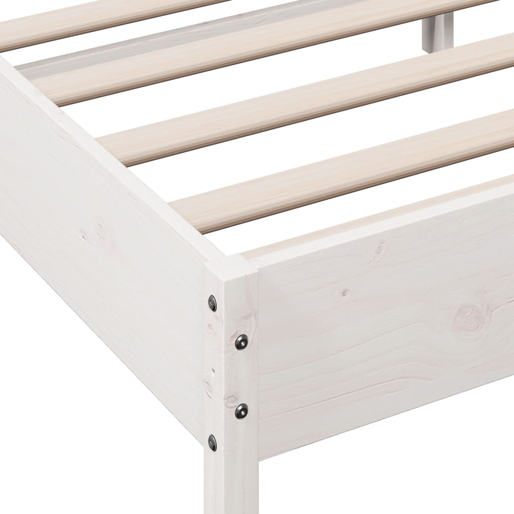 vidaXL Bed Frame without Mattress White 160x200 cm Solid Wood Pine