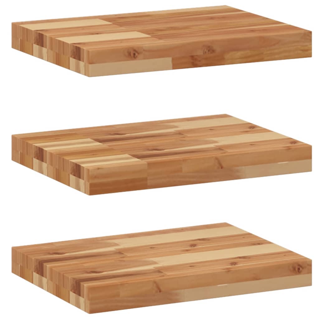 vidaXL Floating Shelves 3 pcs 60x30x4 cm Oil Finished Solid Wood Acacia