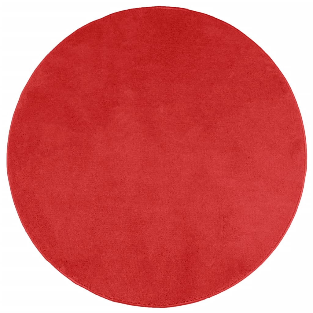 vidaXL Rug OVIEDO Short Pile Red Ø 80 cm