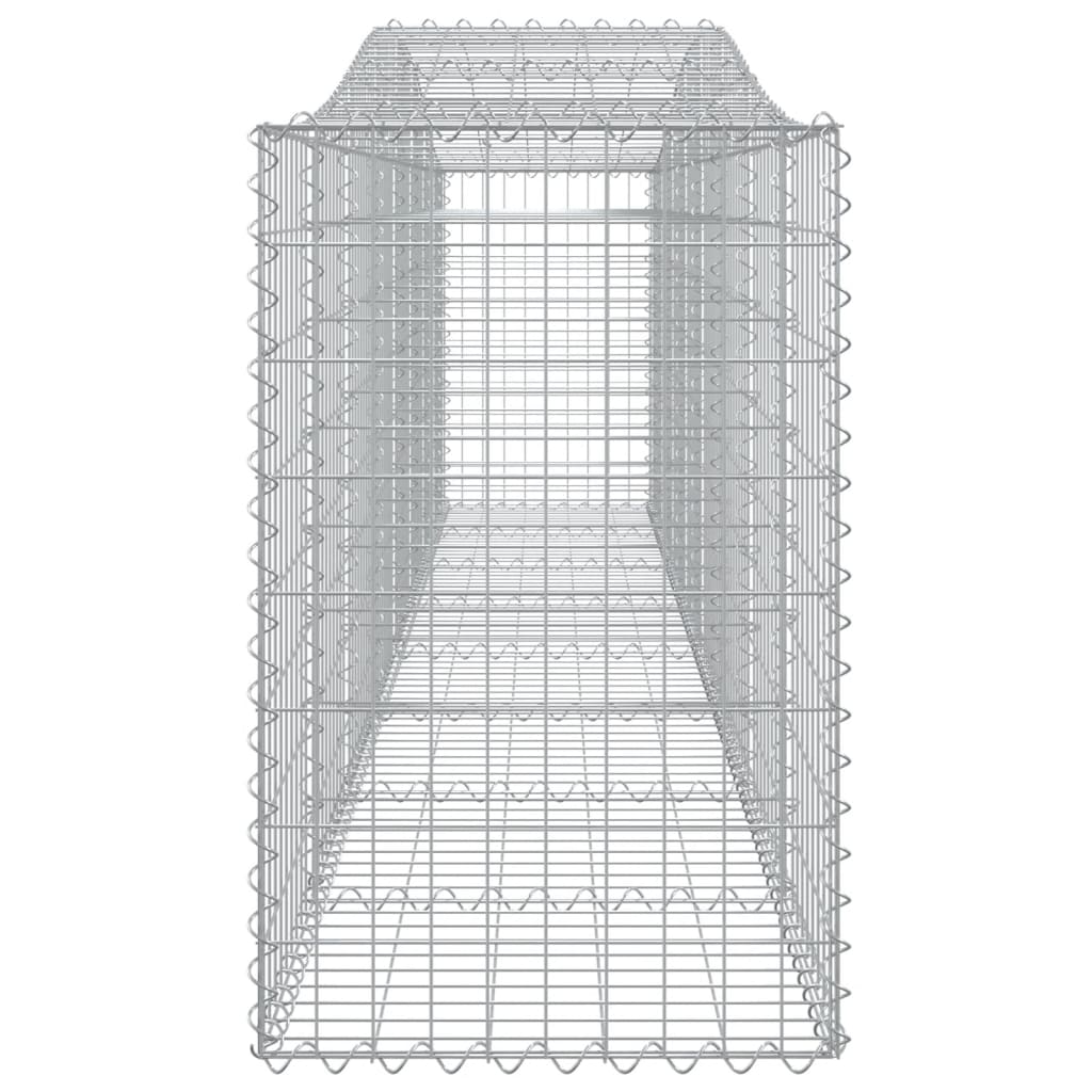 vidaXL Arched Gabion Baskets 2 pcs 400x50x80/100 cm Galvanised Iron