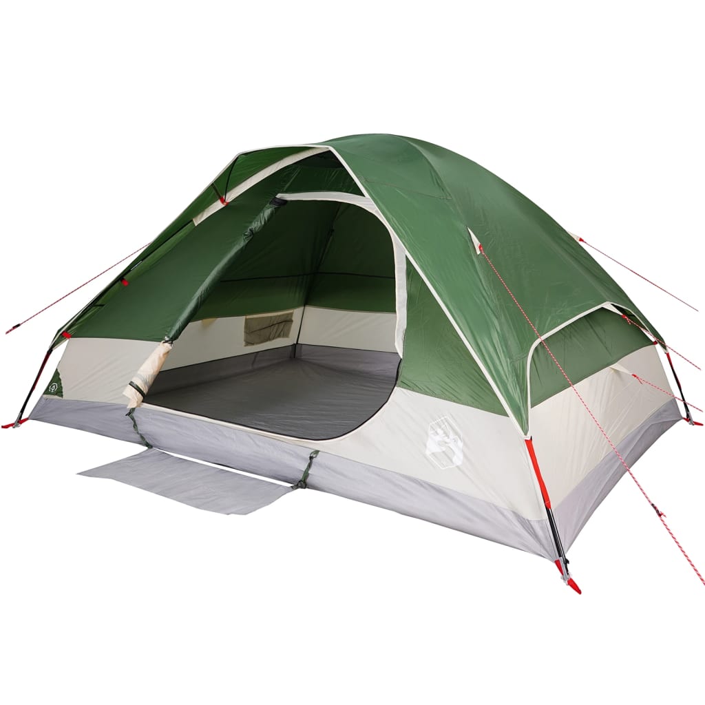 vidaXL Family Tent Dome 6-Person Green Waterproof