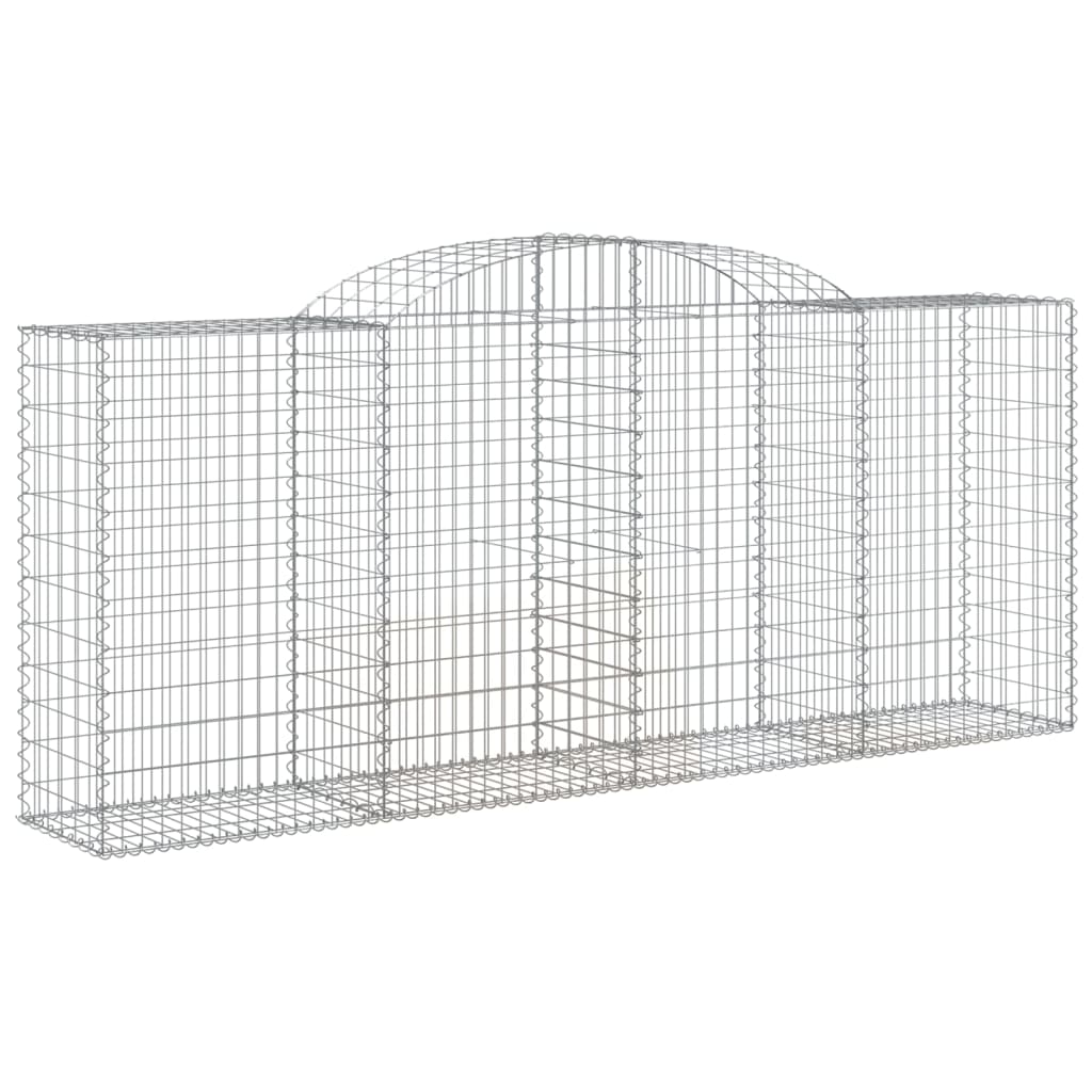 vidaXL Arched Gabion Baskets 25 pcs 300x50x120/140 cm Galvanised Iron