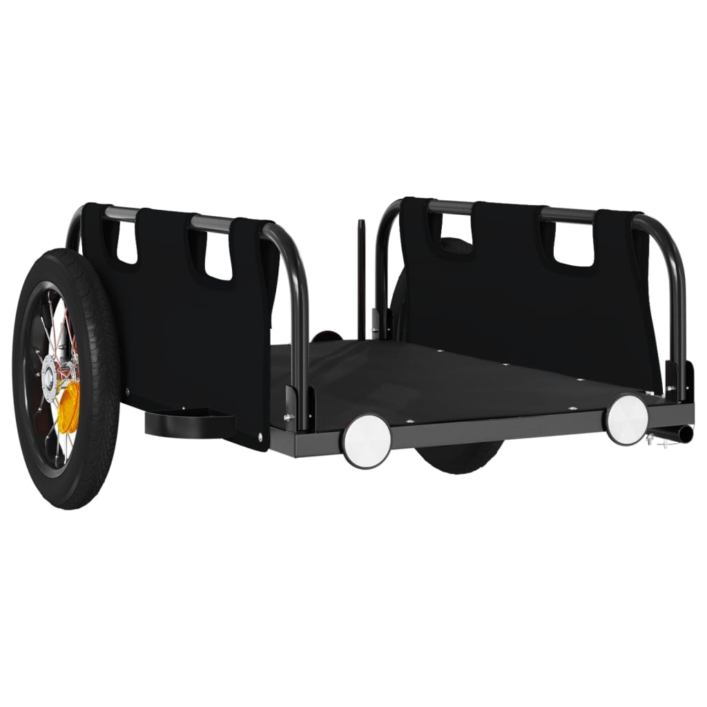 vidaXL Bike Trailer Black Oxford Fabric and Iron