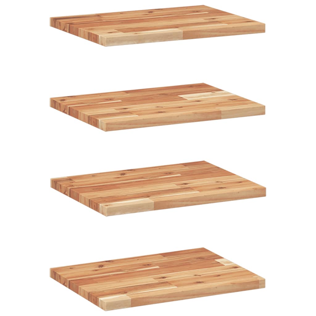 vidaXL Floating Shelves 4 pcs 60x30x2 cm Oil Finished Solid Wood Acacia