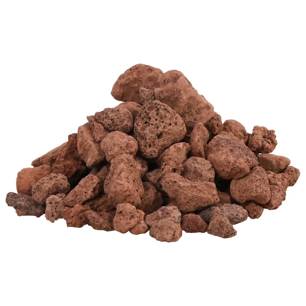 vidaXL Volcanic Rocks 10 kg Red 1-2 cm