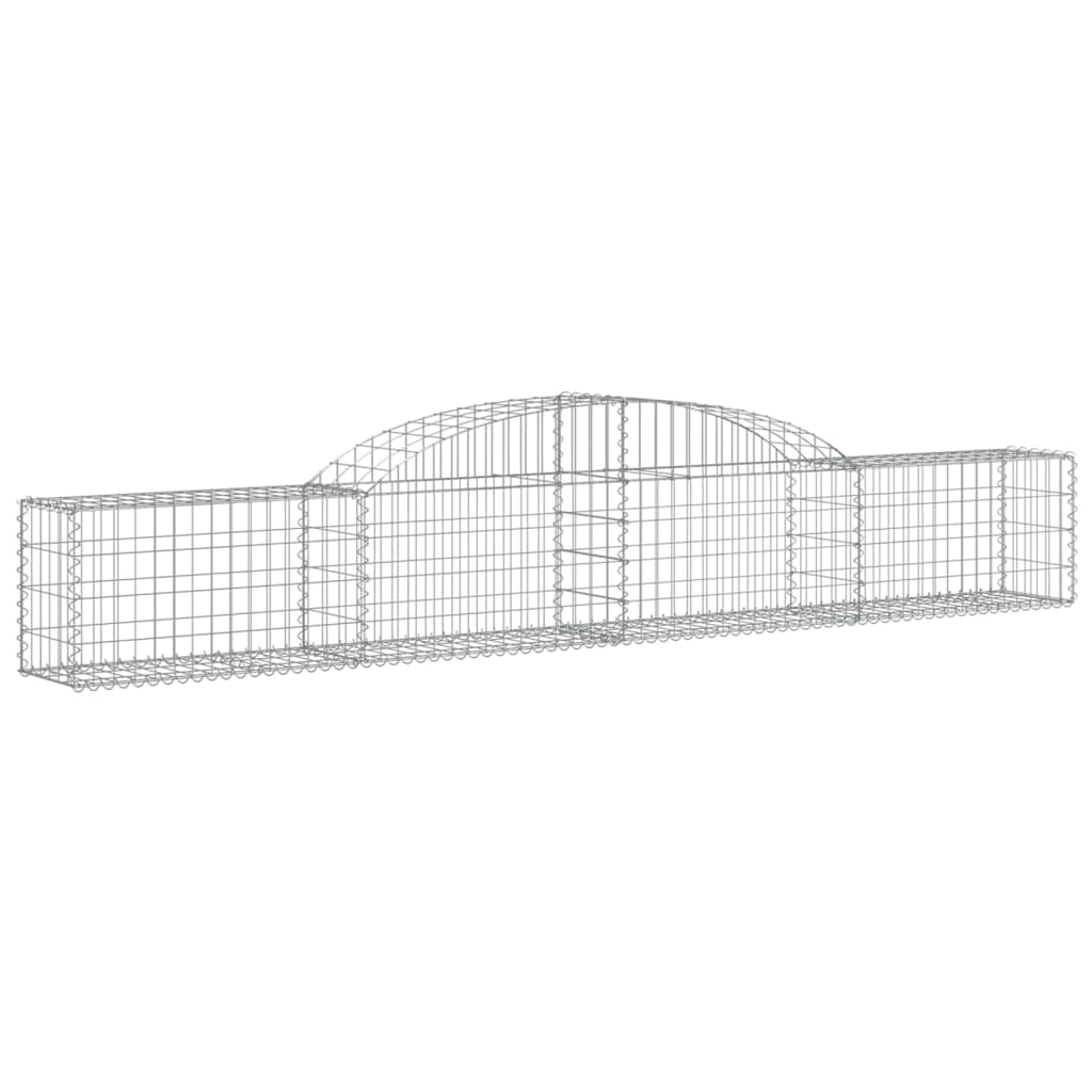 vidaXL Arched Gabion Baskets 9 pcs 300x30x40/60 cm Galvanised Iron