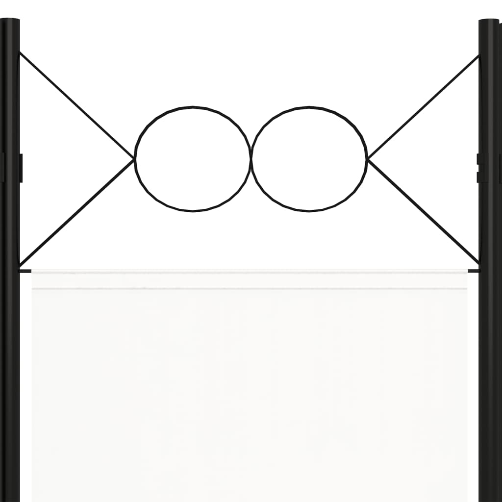 vidaXL 6-Panel Room Divider White 240x180 cm