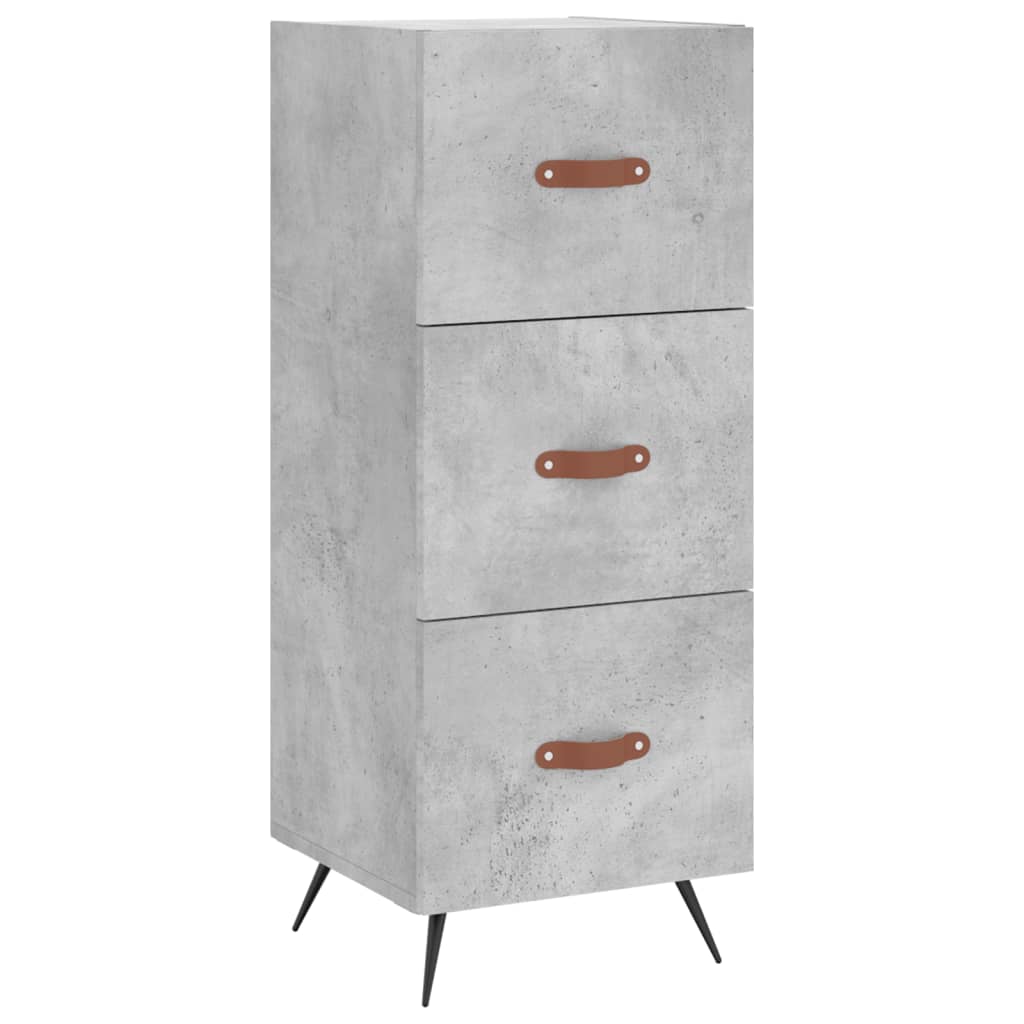 vidaXL Highboard Concrete Grey 34.5x34x180 cm Engineered Wood