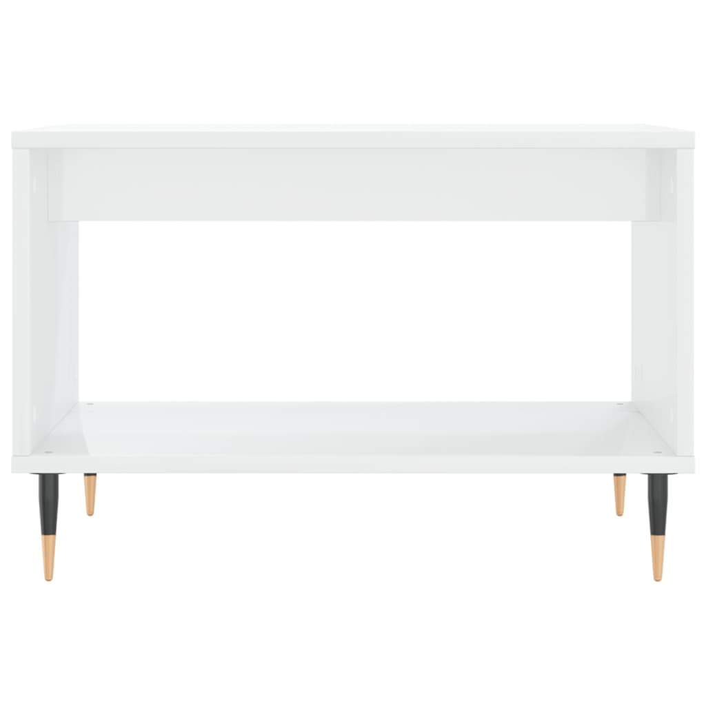 vidaXL Coffee Table High Gloss White 60x50x40 cm Engineered Wood