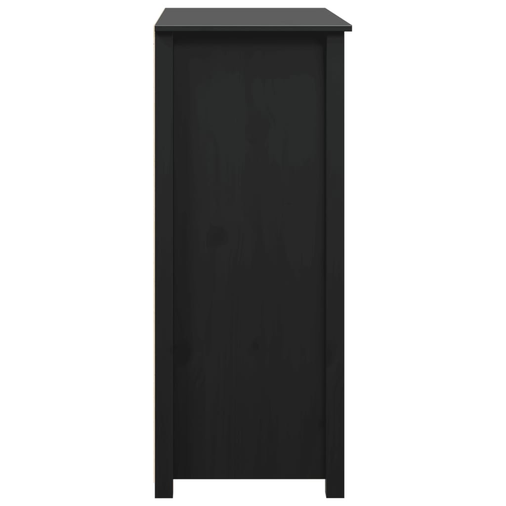 vidaXL Highboard Black 83x41,5x100 cm Solid Wood Pine