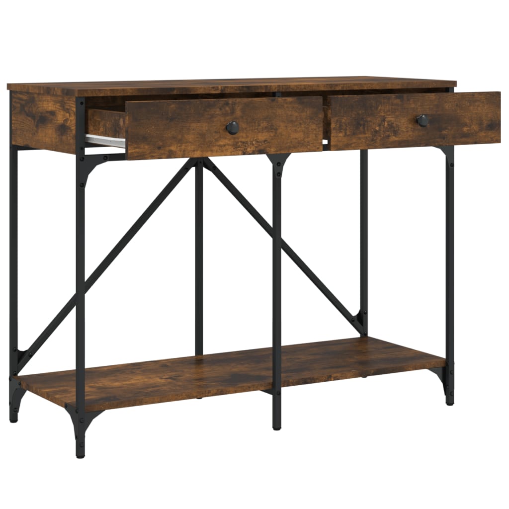 vidaXL Console Table Smoked Oak 100x39x78.5 cm Engineered Wood