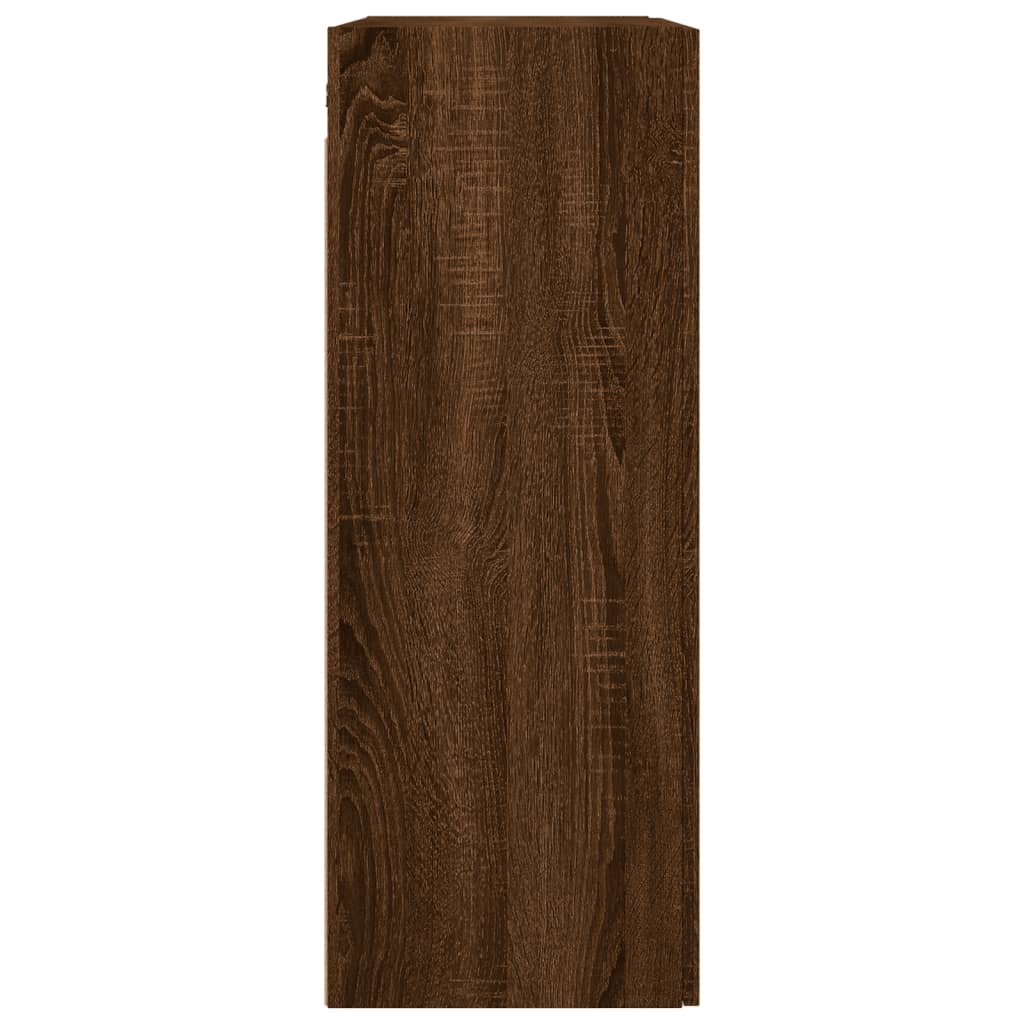 vidaXL Wall Mounted Cabinet Brown Oak 69.5x34x90 cm Engineered Wood