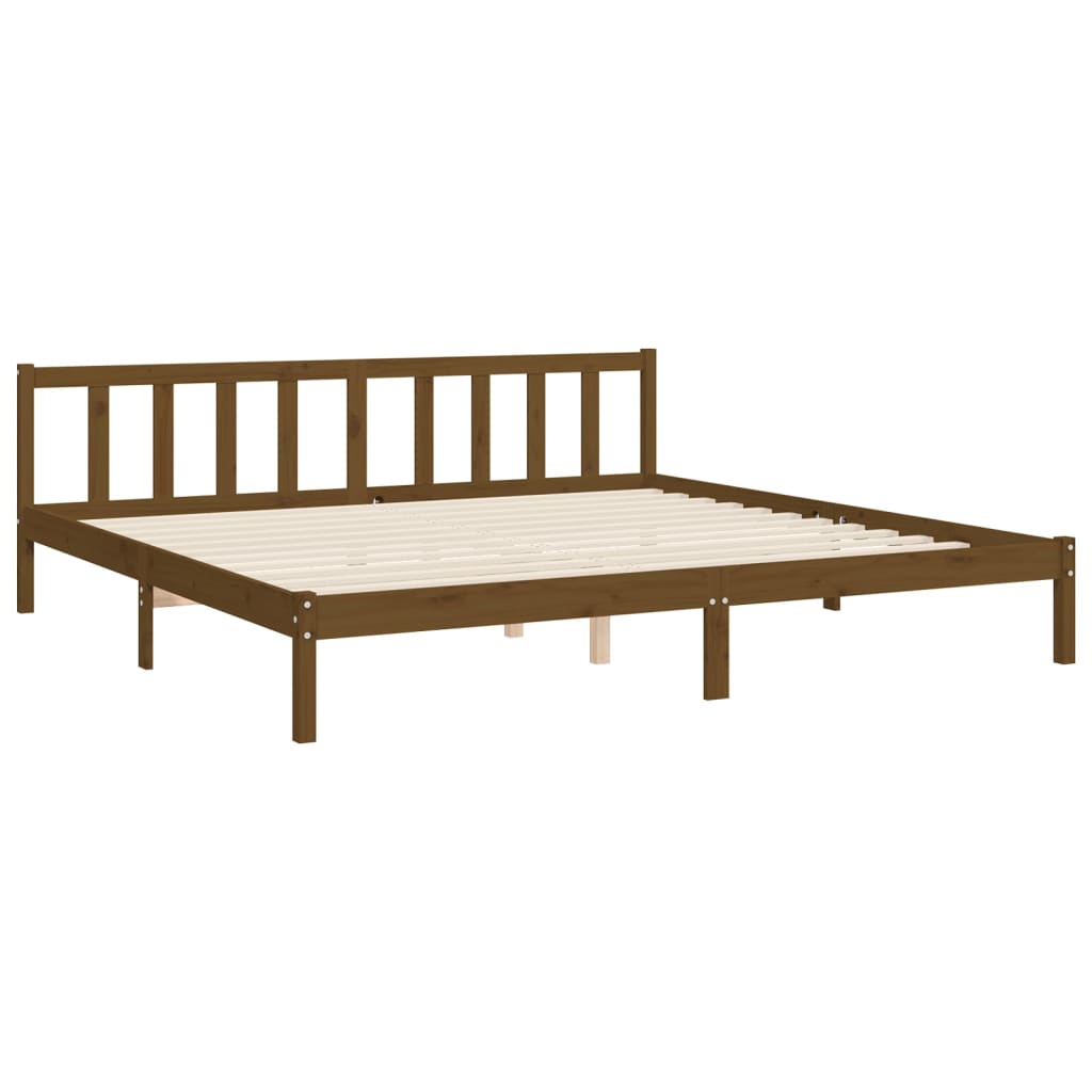 vidaXL Bed Frame without Mattress Honey Brown 200x200 cm Solid Wood Pine