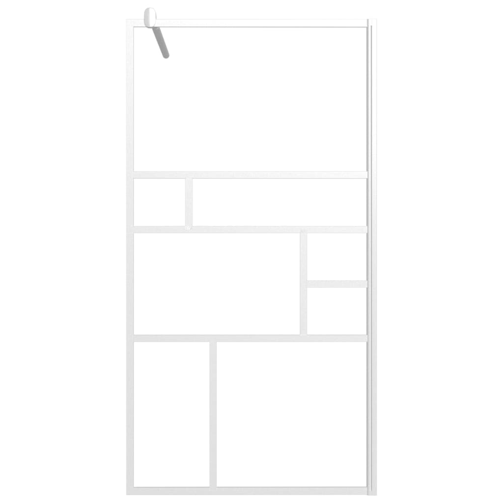 vidaXL Walk-in Shower Wall 100x195 cm ESG Glass White