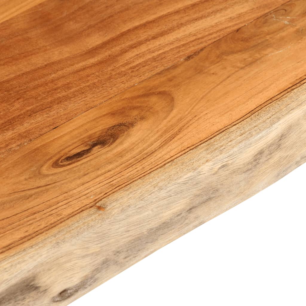 vidaXL Table Top 110x60x2.5 cm Rectangular Solid Wood Acacia Live Edge