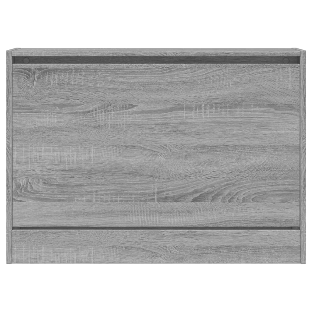 vidaXL Shoe Cabinet Grey Sonoma 80x21x57 cm Engineered Wood