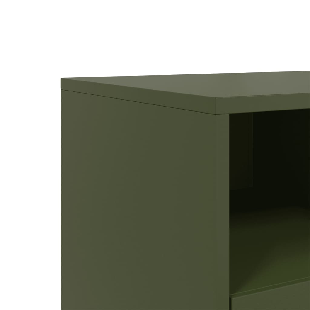 vidaXL TV Cabinet Olive Green 68x39x60.5 cm Steel