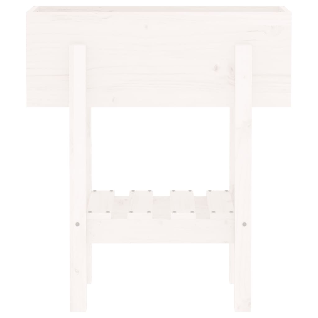 vidaXL Garden Planter White 62x30x69 cm Solid Wood Pine