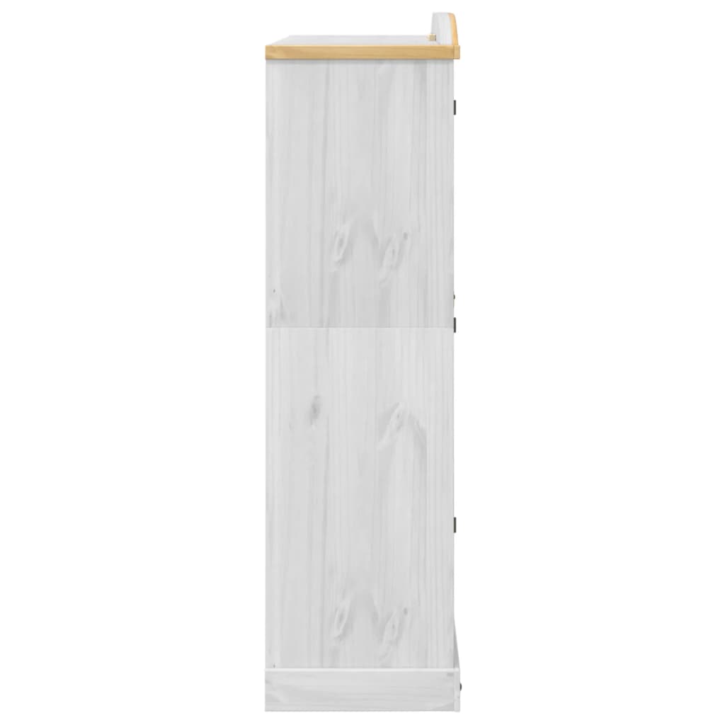 vidaXL Wardrobe Corona White 151.5x52x186 cm Solid Wood Pine