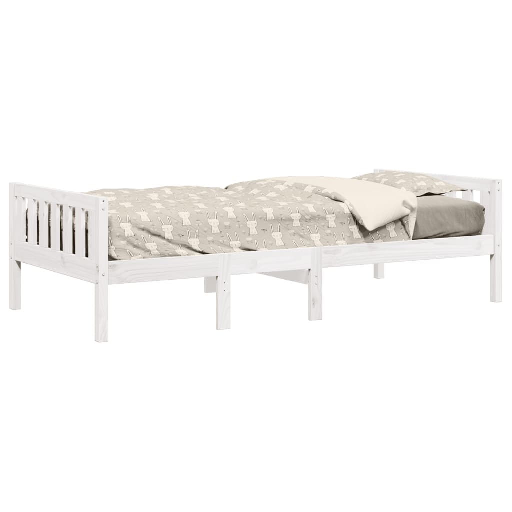 vidaXL Children's Bed without Mattress White 75x190 cm Solid Wood Pine