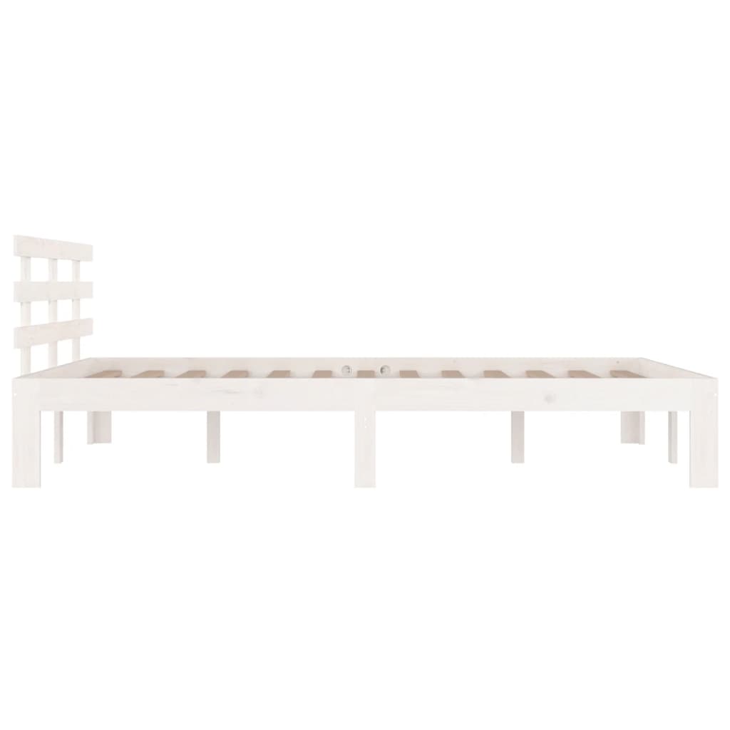 vidaXL Bed Frame without Mattress White 140x190 cm