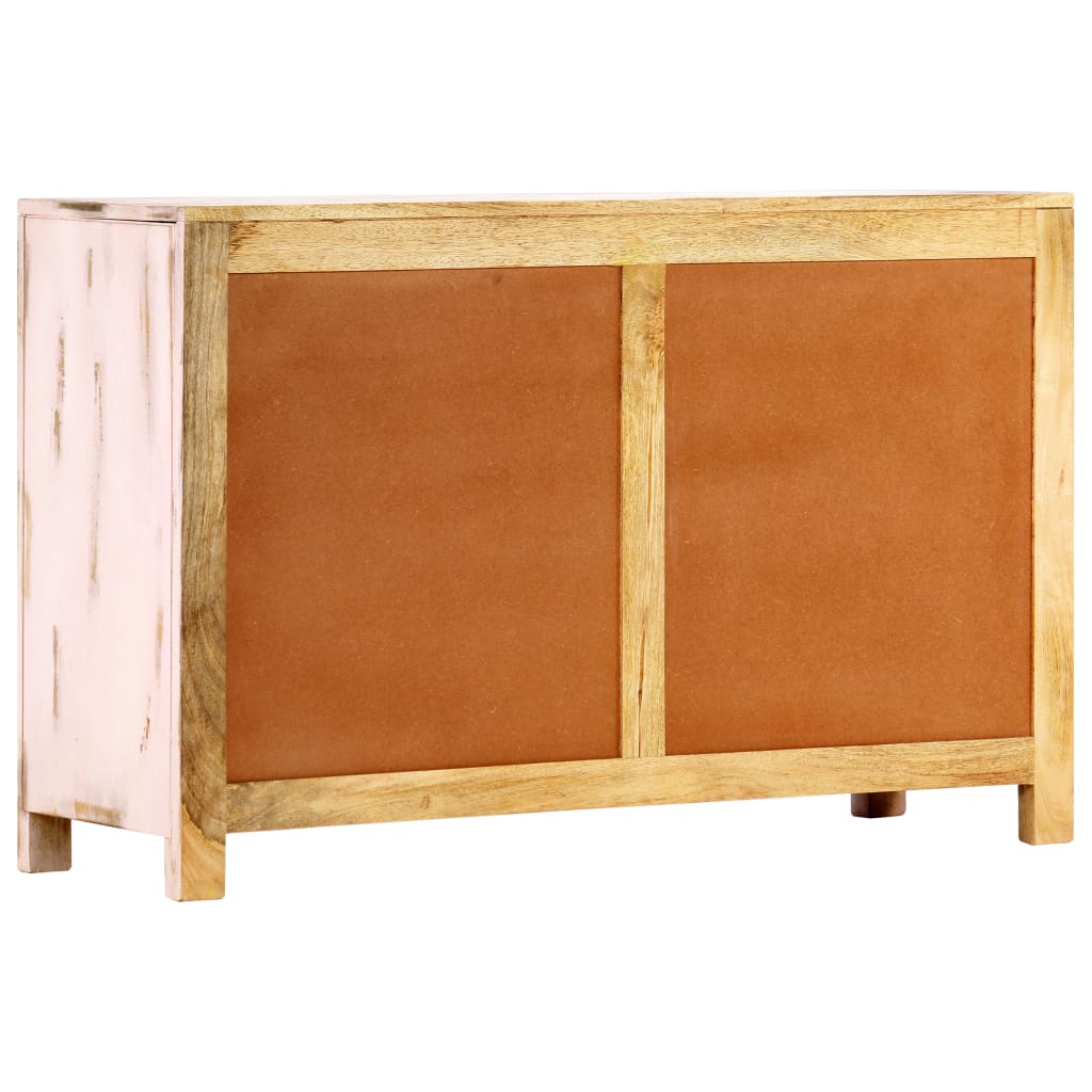 vidaXL Sideboard Light Pink 110x35x70 cm Solid Mango Wood