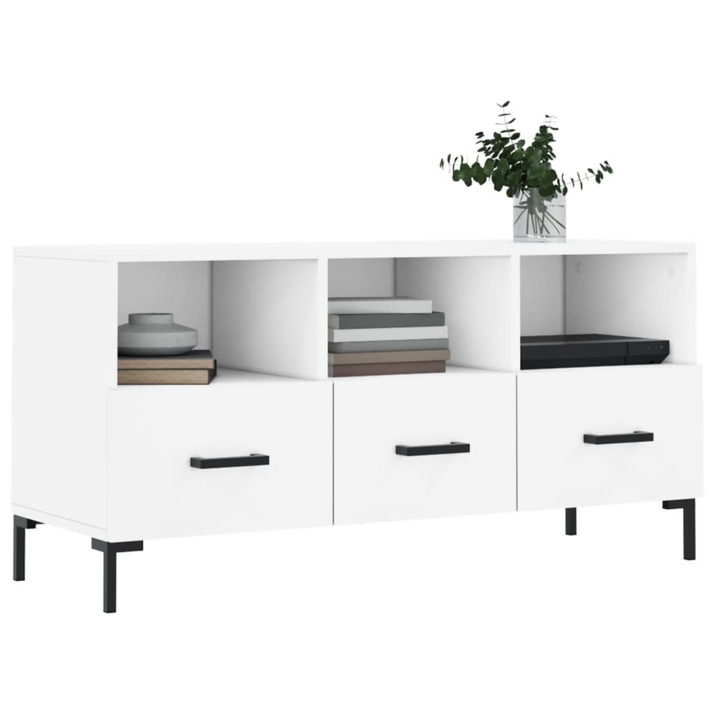 vidaXL TV Cabinet White 102x36x50 cm Engineered Wood