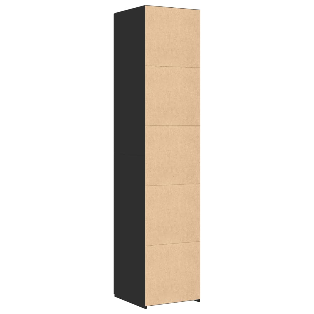 vidaXL Highboard Black 40x42.5x185 cm Engineered Wood