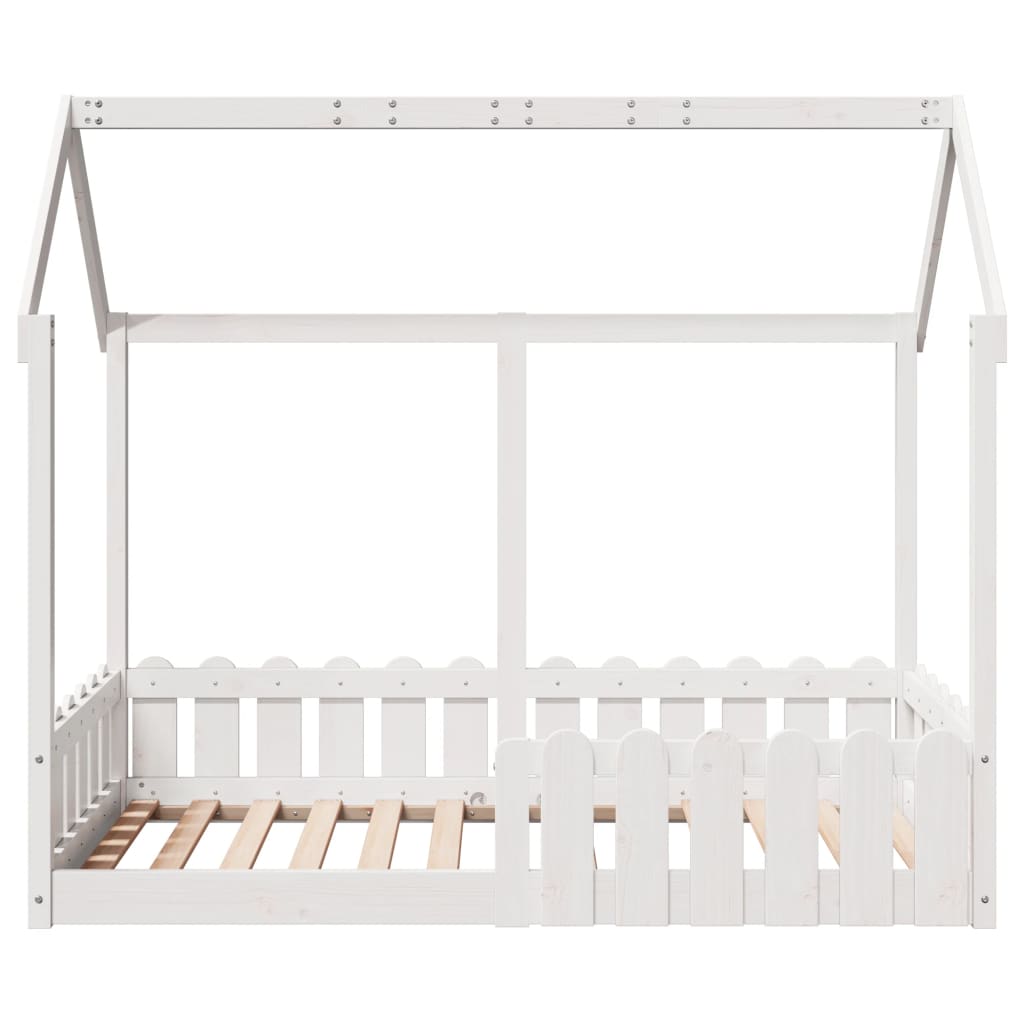 vidaXL Kids' House Bed Frame without Mattress White 80x160 cm