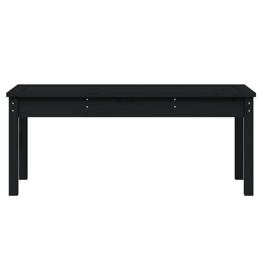 vidaXL Garden Bench Black 109x44x45 cm Solid Wood Pine