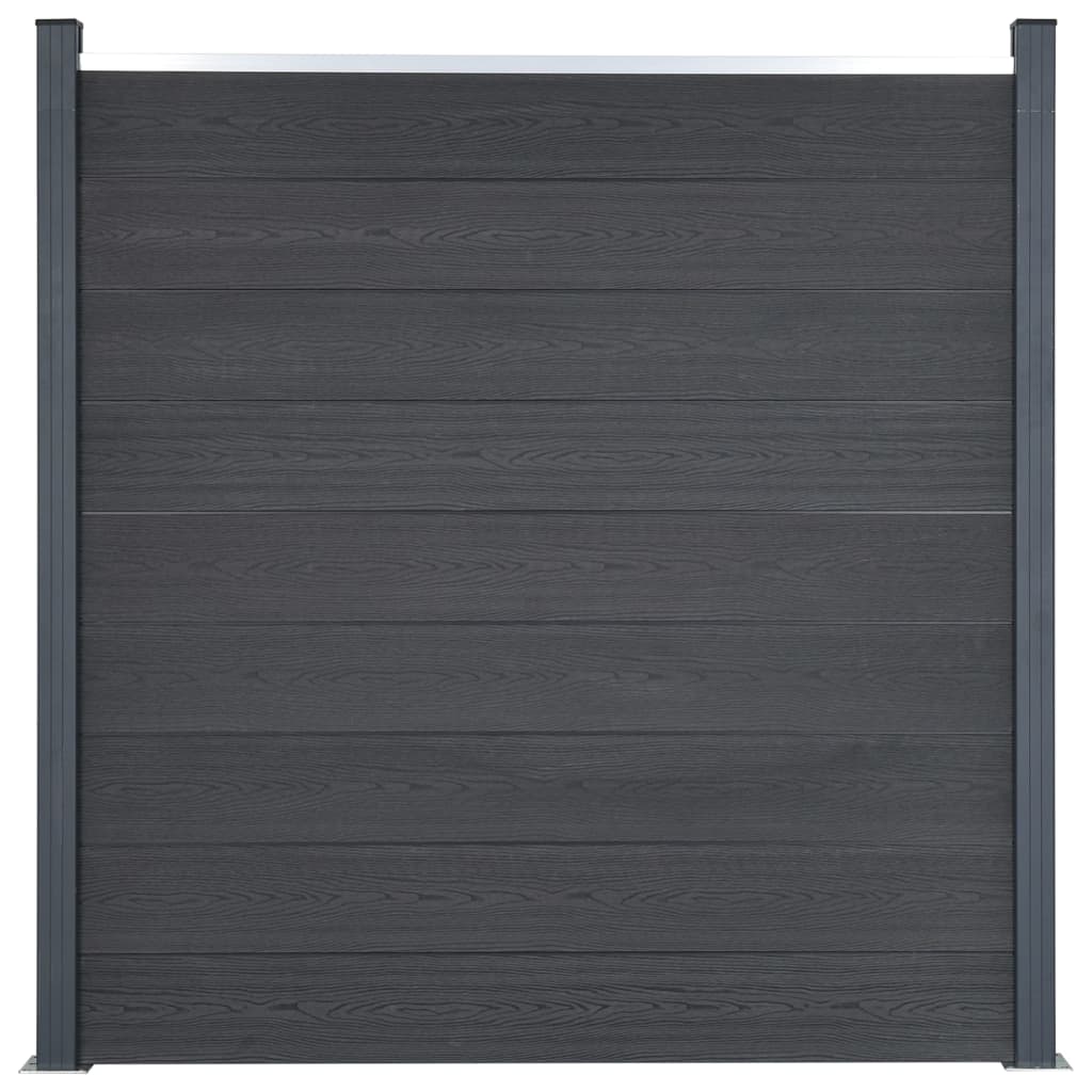 vidaXL Fence Panel Set Grey 353x186 cm WPC