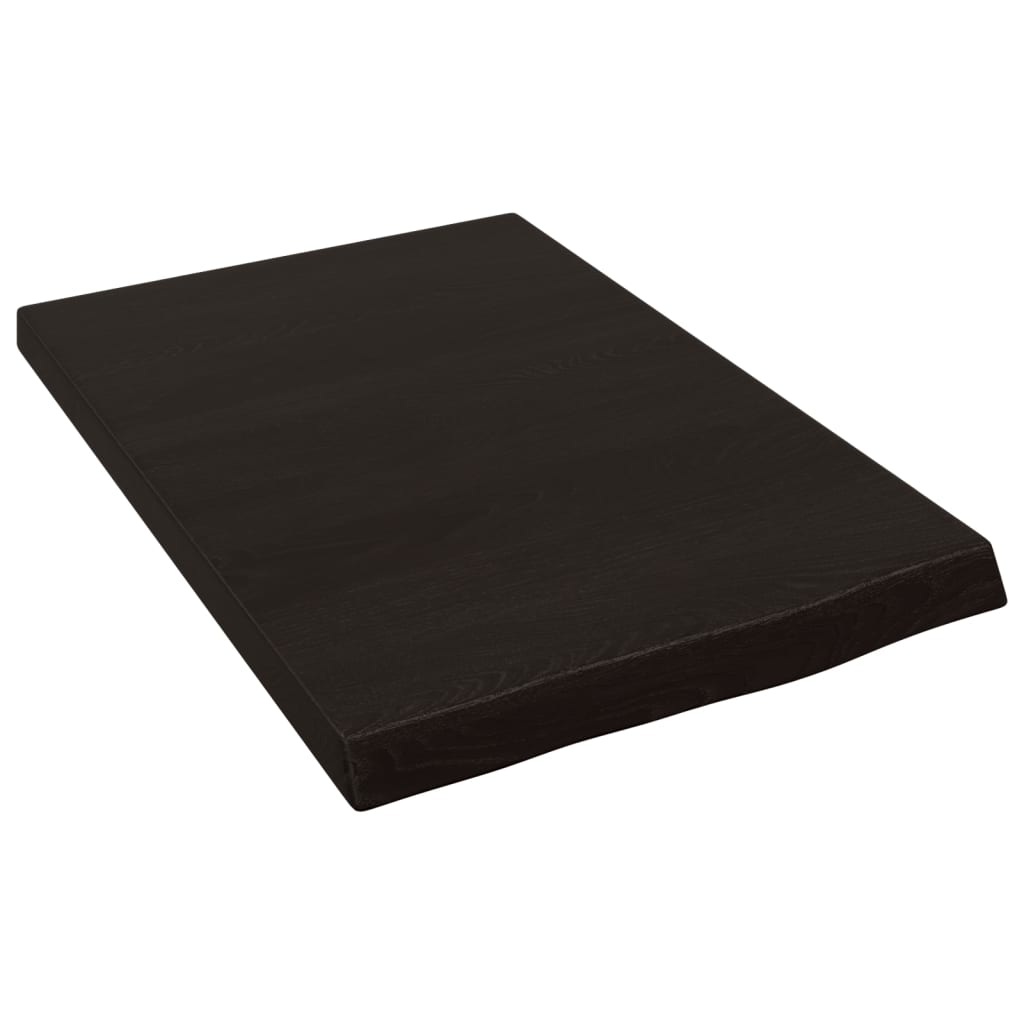 vidaXL Bathroom Countertop Dark Brown 40x60x(2-4) cm Treated Solid Wood