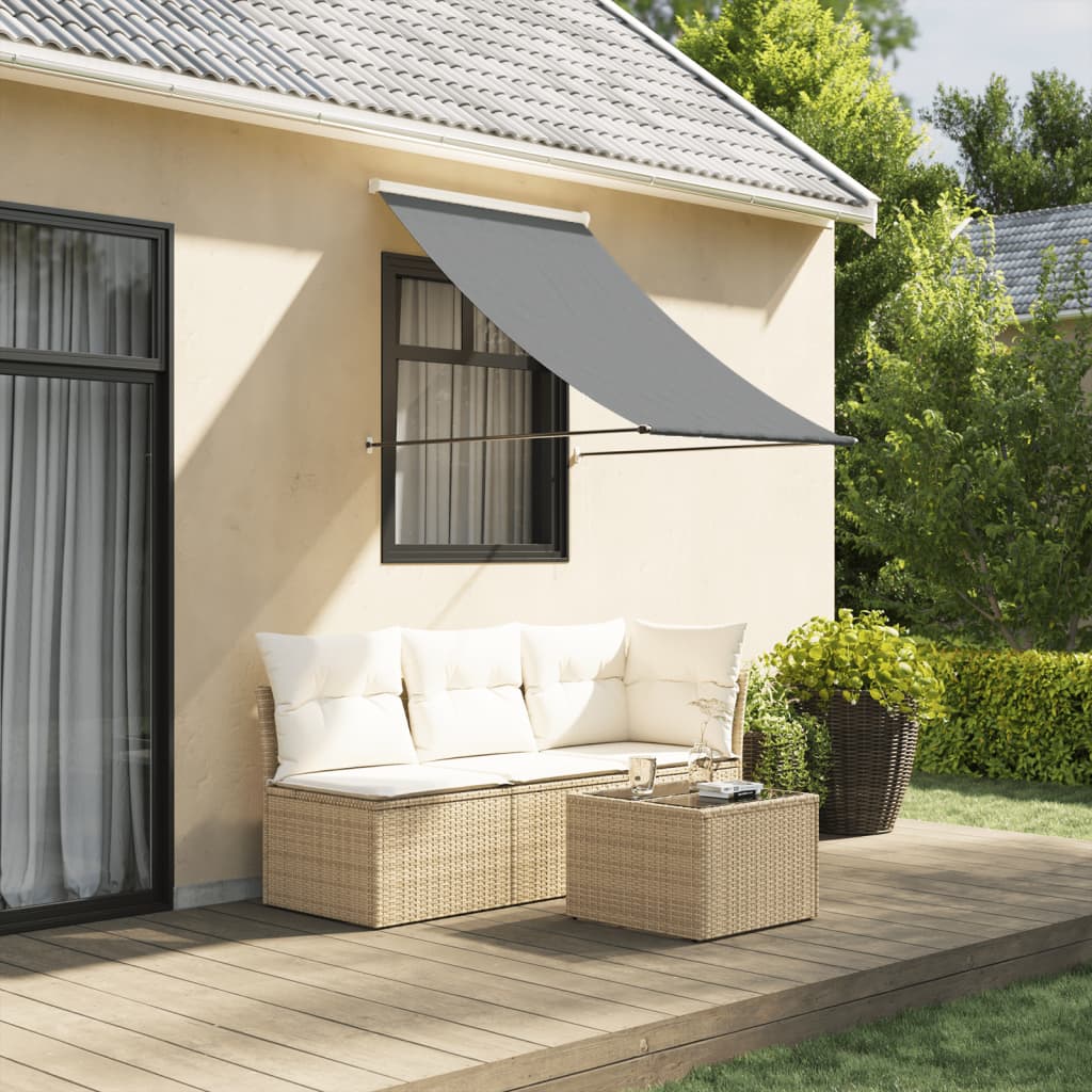 vidaXL Retractable Awning Cream 200x150 cm Fabric and Steel