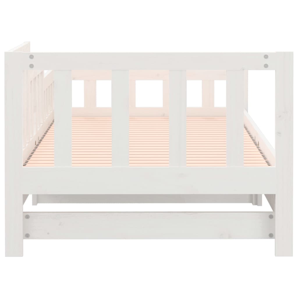 vidaXL Pull-out Day Bed without Mattress White 2x(90x190) cm