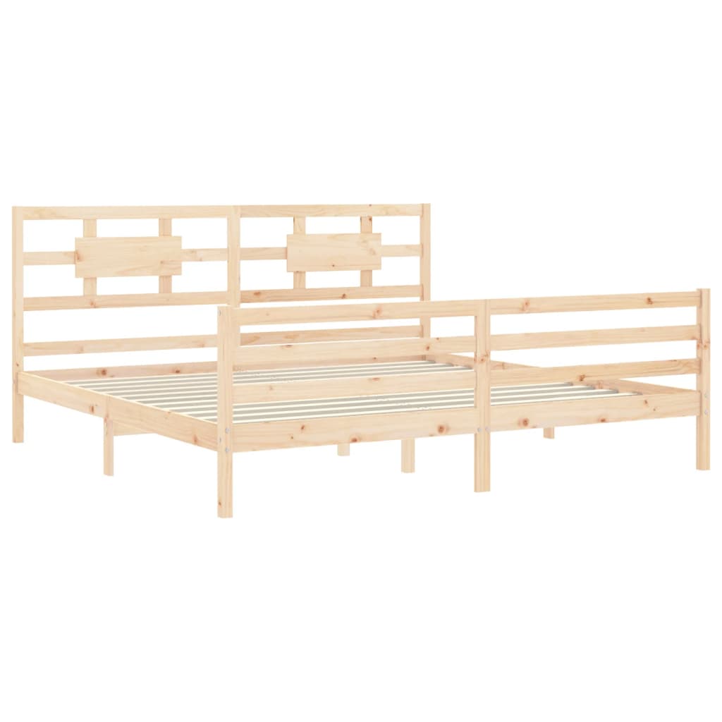 vidaXL Bed Frame without Mattress Super King Size Solid Wood