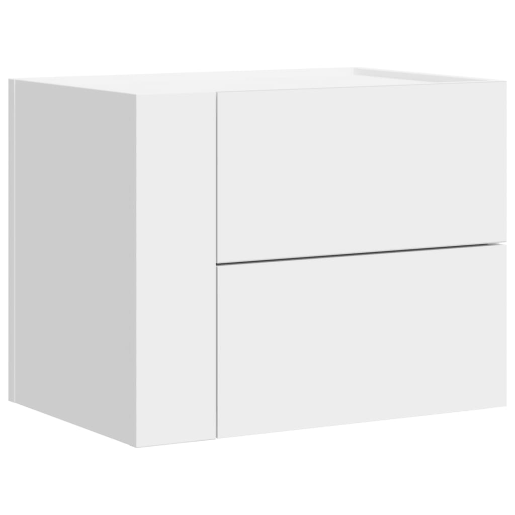 vidaXL Wall-mounted Bedside Cabinet White 45x30x35 cm