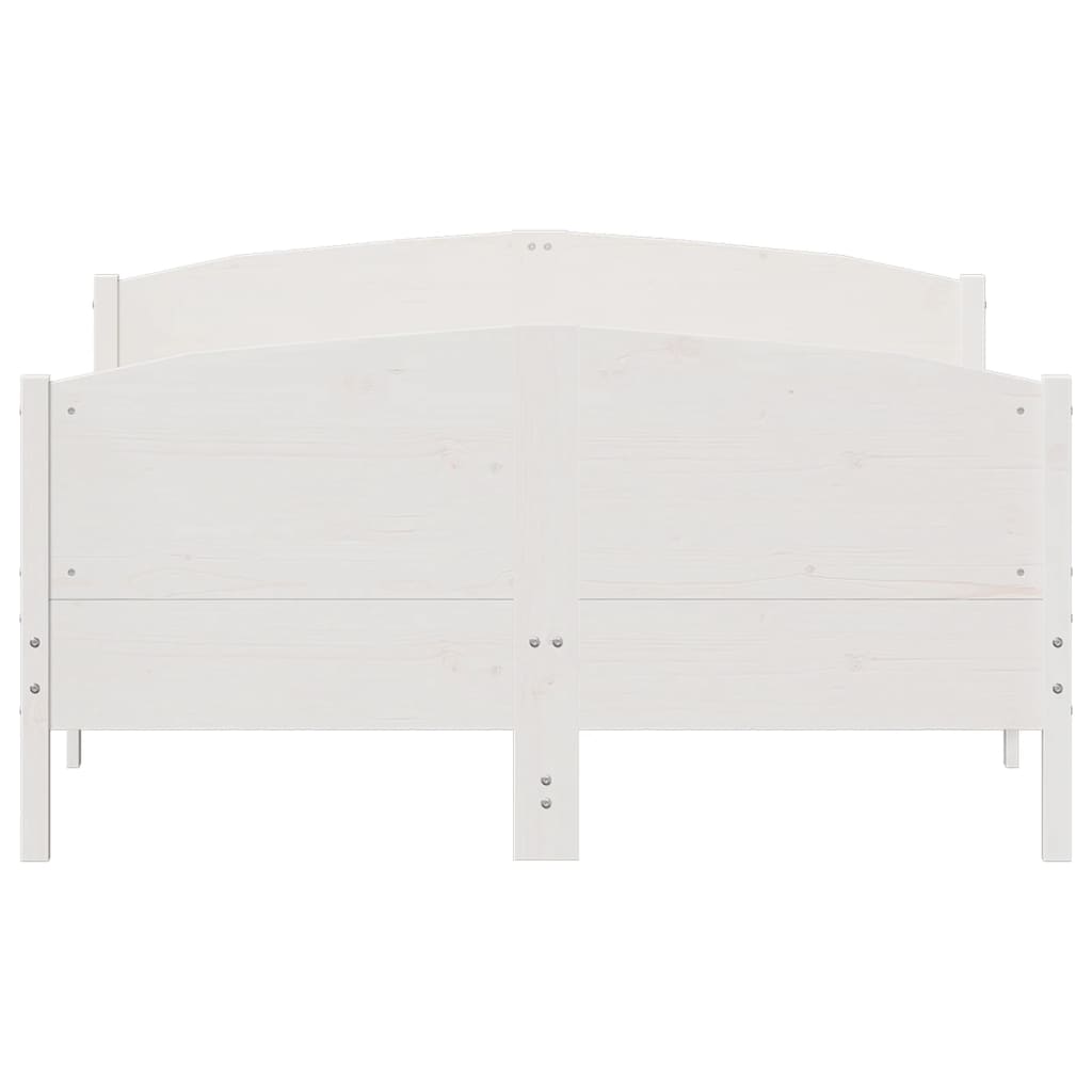 vidaXL Bed Frame without Mattress White 120x200 cm Solid Wood Pine