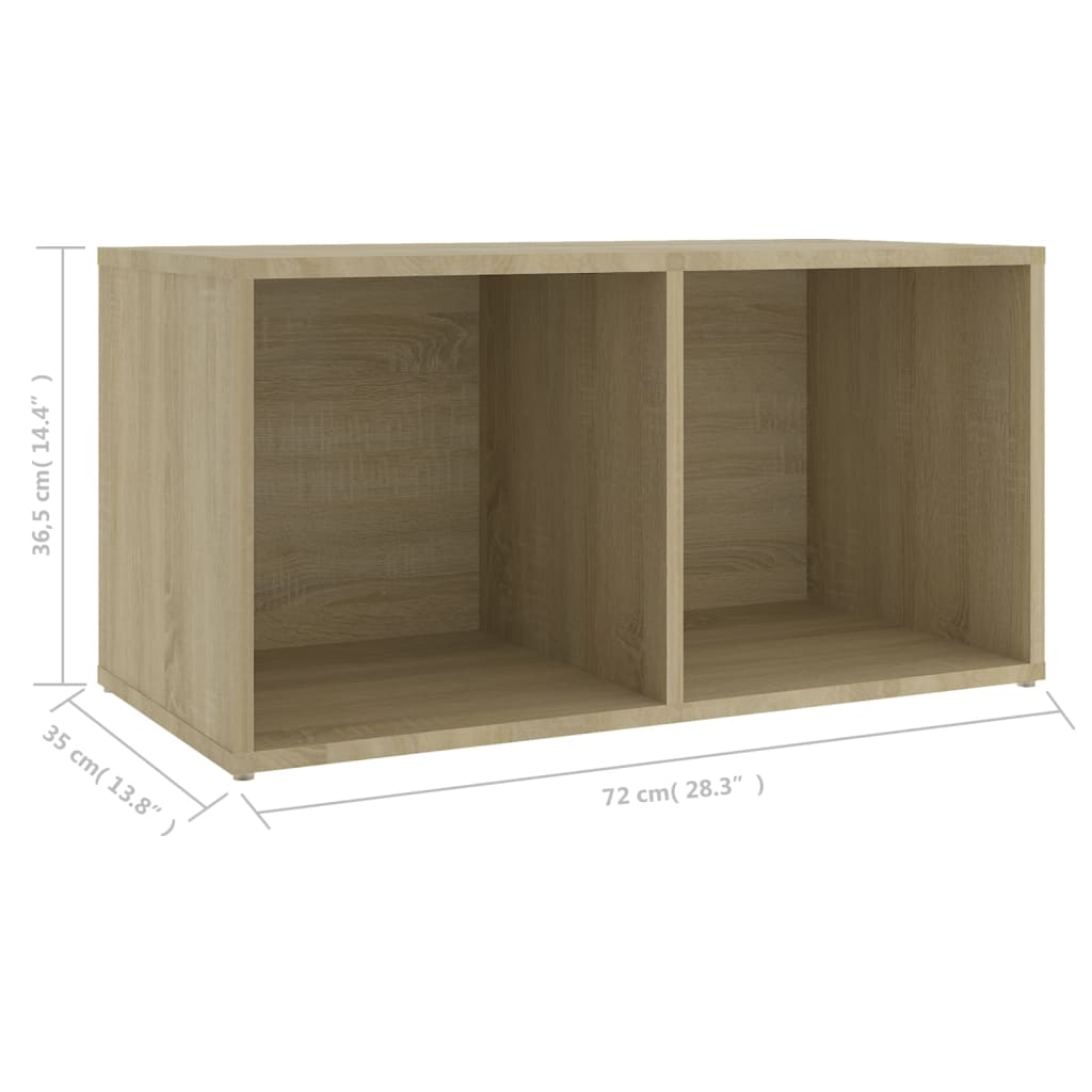 vidaXL TV Cabinet Sonoma Oak 72x35x36.5 cm Engineered Wood