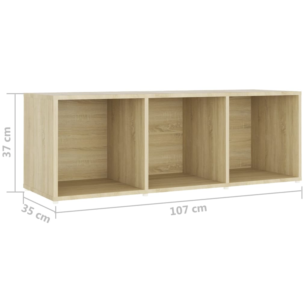 vidaXL 3 Piece TV Cabinet Set Sonoma Oak Engineered Wood